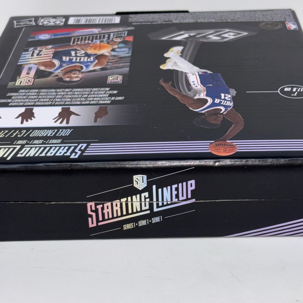 Hasbro NBA Starting Lineup Joel Embiid 76ers Series 1 Figure Sealed - Picture 5 of 6